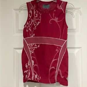 Athleta dark pink or berry and white nylon tank, size medium